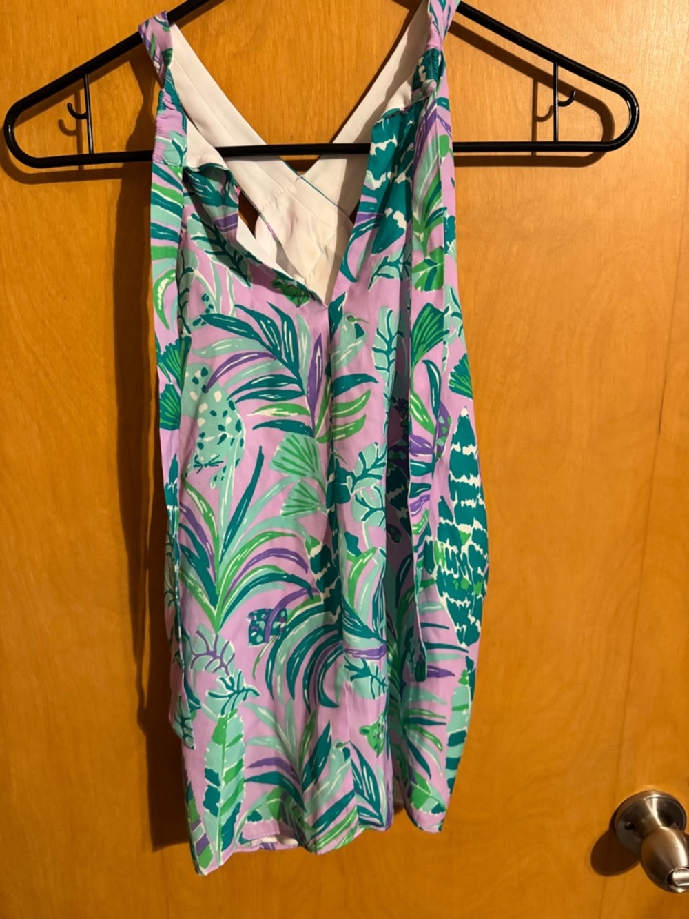 Lilly Pulitzer Teal Purple Pink Green Floral Tank
